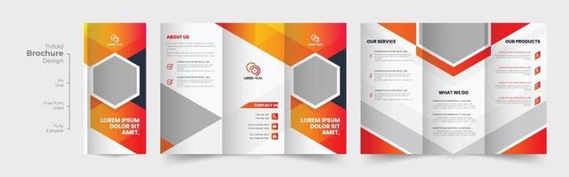 zakelijke modern bedrijf drievoud brochure ontwerp sjabloon vector