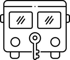 lijnpictogram voor busbescherming vector