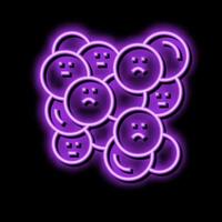 organisme bacterie virus neon gloed icoon illustratie vector
