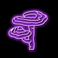 reishi paddestoel neon gloed icoon illustratie vector