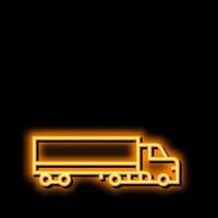 lading vrachtauto neon gloed icoon illustratie vector