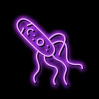 cel bacterie virus neon gloed icoon illustratie vector
