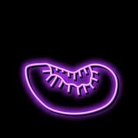 Pruim plak fruit neon gloed icoon illustratie vector