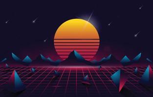 abstracte retro futuristische achtergrond vector