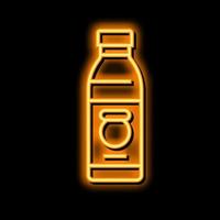 fles drank drinken neon gloed icoon illustratie vector