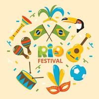 brazilië rio festival pictogram vector