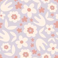 schattig pastel bloemen naadloos patroon vector