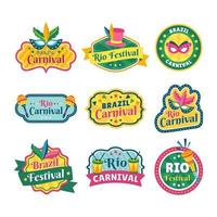 Rio carnaval feestlabel vector