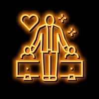 dating consultant online neon gloed icoon illustratie vector