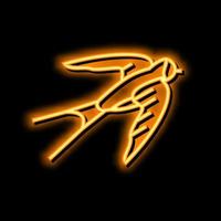 slikken vogel neon gloed icoon illustratie vector