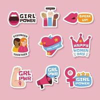 stickercollectie voor de dag van de vrouw vector