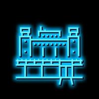 gevangenis gebouw neon gloed icoon illustratie vector