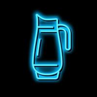 kruik glas neon gloed icoon illustratie vector