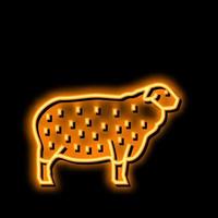 suffolk schapen neon gloed icoon illustratie vector