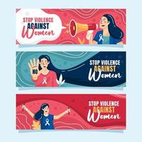 stop geweld tegen vrouwen banner vector