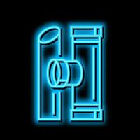 pvc plastic neon gloed icoon illustratie vector