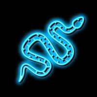 slang in dierentuin neon gloed icoon illustratie vector