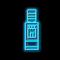 water koeler uitrusting neon gloed icoon illustratie vector