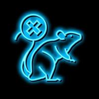 Rat controle neon gloed icoon illustratie vector