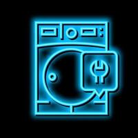 droger machine reparatie neon gloed icoon illustratie vector