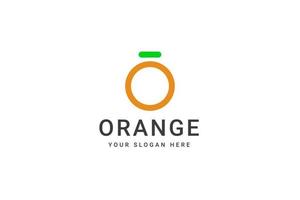 minimalistische oranje logo vector icoon illustratie