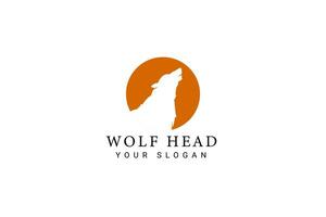 wolf hoofd logo vector pictogram illustratie