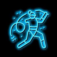 ritmisch gymnastiek gehandicapten atleet neon gloed icoon illustratie vector