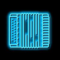 accordeon klassiek musicus instrument neon gloed icoon illustratie vector