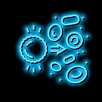 auto-immuniteit bloed neon gloed icoon illustratie vector