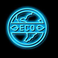 eco schoon kunstmatig neon gloed icoon illustratie vector