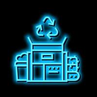 verspilling recycling neon gloed icoon illustratie vector