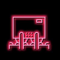 slijpen machine neon gloed icoon illustratie vector