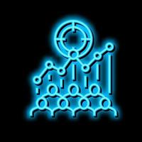 publiek klant neon gloed icoon illustratie vector