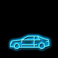 coupe auto neon gloed icoon illustratie vector