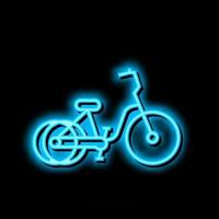 driewieler fiets type neon gloed icoon illustratie vector