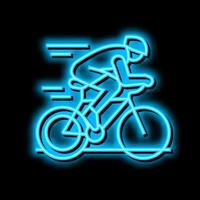 sport rijden fiets neon gloed icoon illustratie vector