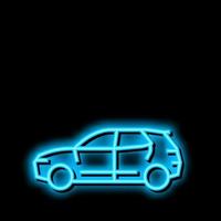 suv auto neon gloed icoon illustratie vector