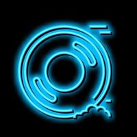 slepen racing banden neon gloed icoon illustratie vector
