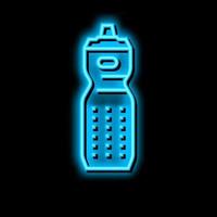 water fles neon gloed icoon illustratie vector