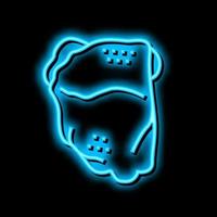 dij bot-in kip neon gloed icoon illustratie vector