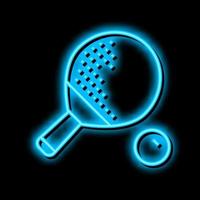 ping pong sport spel neon gloed icoon illustratie vector