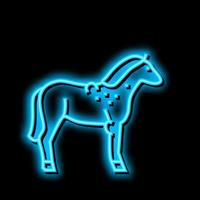 brucellose paard neon gloed icoon illustratie vector