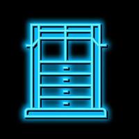 gewicht opleiding inrichting neon gloed icoon illustratie vector