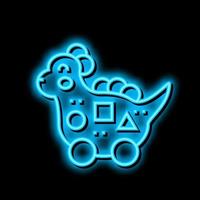 baby speelgoed neon gloed icoon illustratie vector