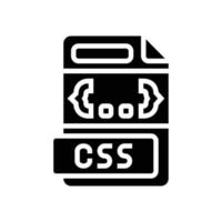 css het dossier formaat document glyph icoon vector illustratie