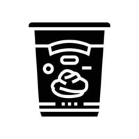 Grieks yoghurt melk Product glyph icoon vector illustratie