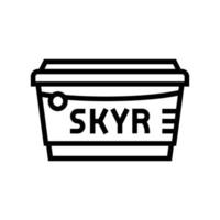 skyr melk Product zuivel lijn icoon vector illustratie