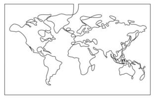 een beroerte wereld kaart vector