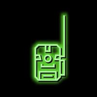 jacht- camera neon gloed icoon illustratie vector