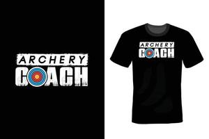 boogschieten t-shirt ontwerp, vintage, typografie vector